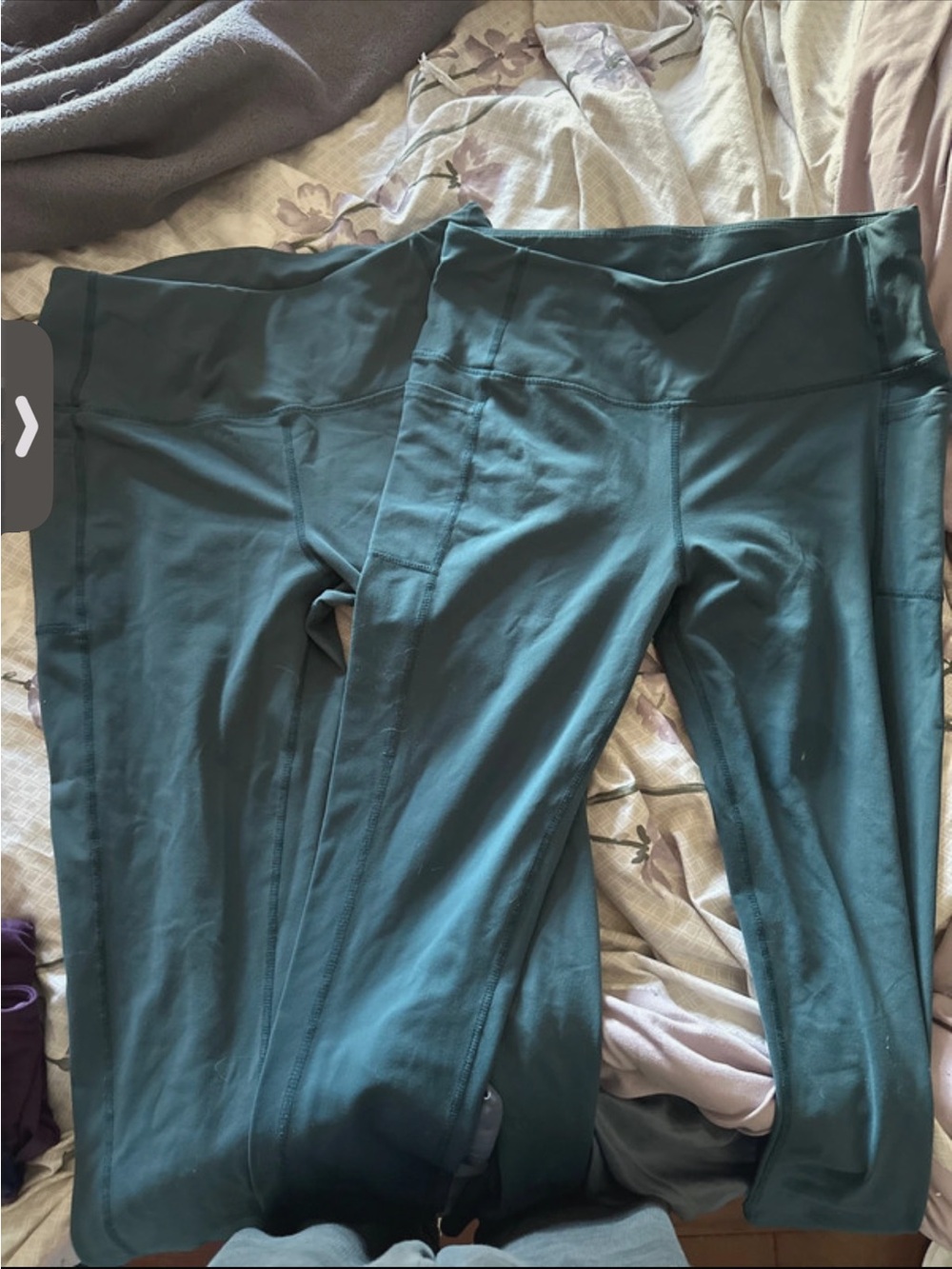 Lot of 2 Skechers GO WALK GOFLEX High Waisted Leggings Teal Size L Pockets GUC